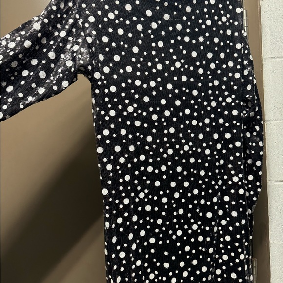 Black & white polka dot sequins dress - Picture 3 of 5